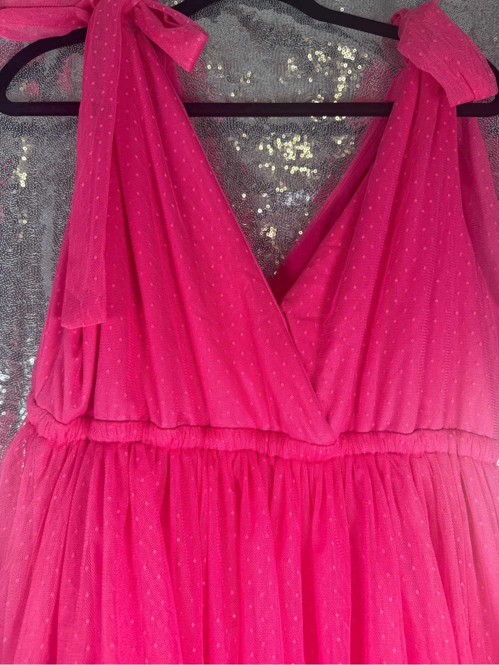 Baltic Born Hot Pink Tiered Tulle Dress - Picture 7 of 10